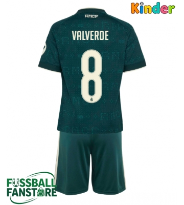 Real Madrid Federico Valverde #8 Replik Auswärtstrikot Kinder 2026-27 Kurzarm (+ Kurze Hosen)